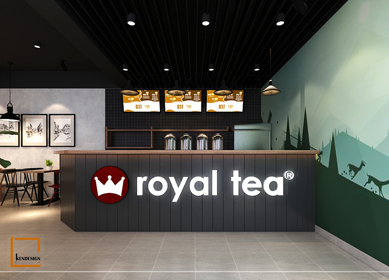 Thiết kế quán trà sữa royaltea 